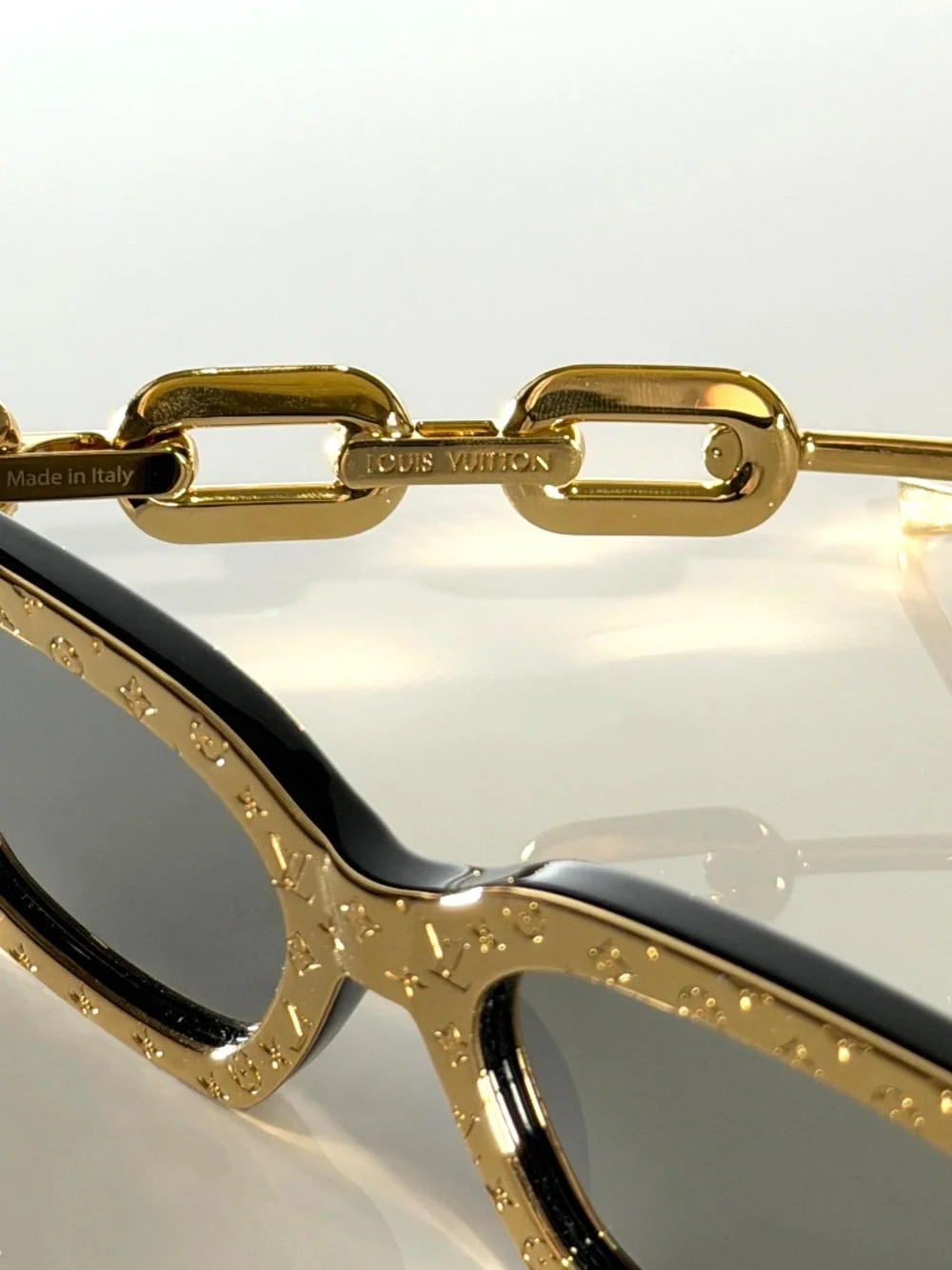 Louis Vuitton LV Edge Z1476W Gold Monogram Sunglasses